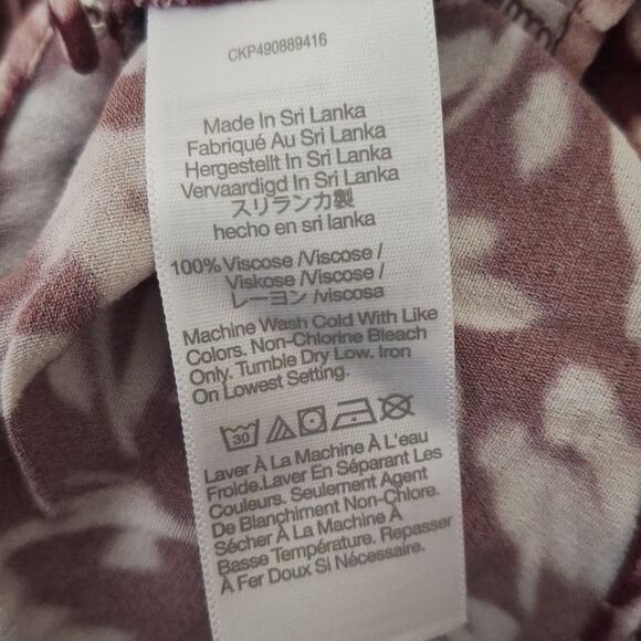 Madewell Smocked Y Neck floral mini dress size Large NWT - Picture 9 of 9